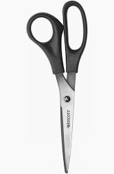estcott All Purpose 8" Stainless Steel Multipurpose Scissors, Pointed Tip, Black