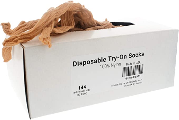 Disposable Try On Sock - Beige Tan Footies