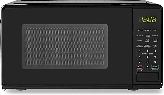 Compact Countertop Microwave Oven, Black (DM Approval)