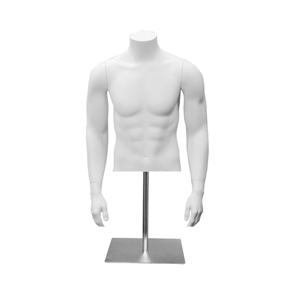 Male Fiberglass Half Torso Form Mannequin (DM APPROVAL)