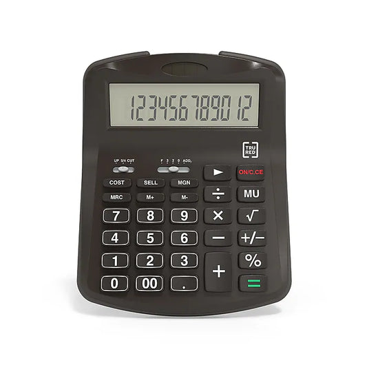 Calculadora de escritorio de 12 dígitos TRU RED™ TR320, negra