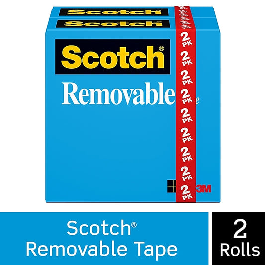 Scotch® Removable Invisible Tape, 3/4" x 36 yds